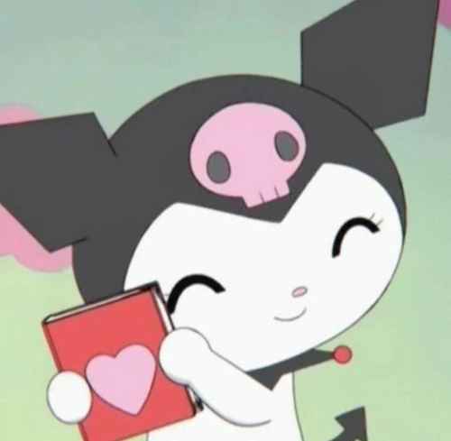 Kuromi holding a book
