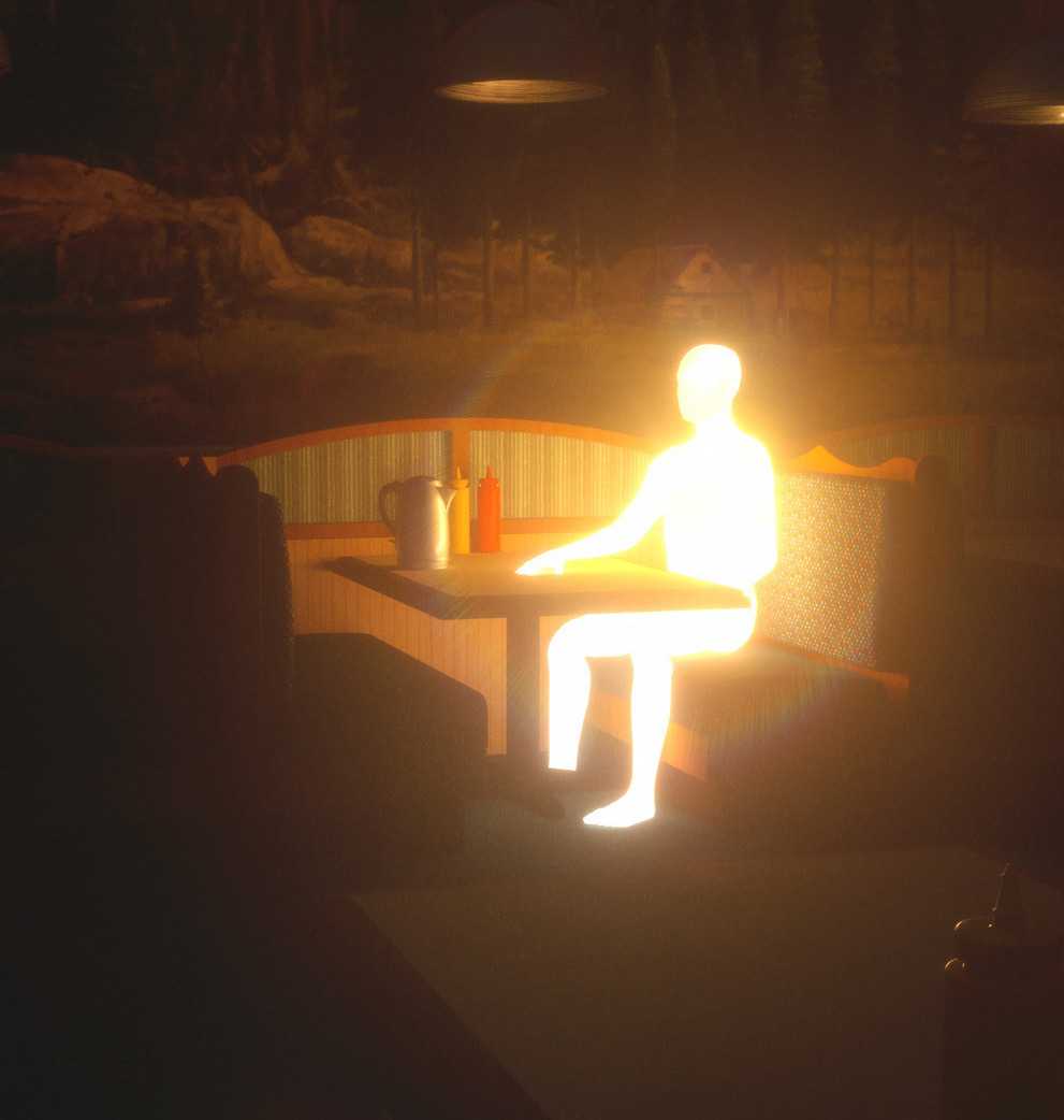 The Glowing Man Meme. 'Lone Light' by Quentin Deronzier.